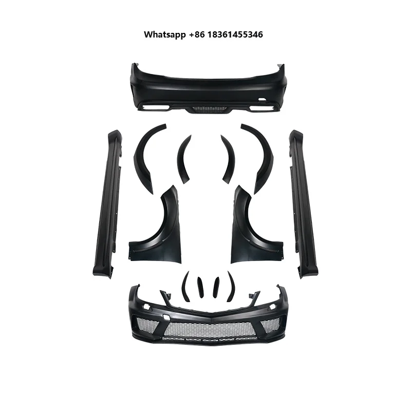 

For C-Class W204Fiberglass Front Rear Bumper Bodykit Upgrade Style Fit