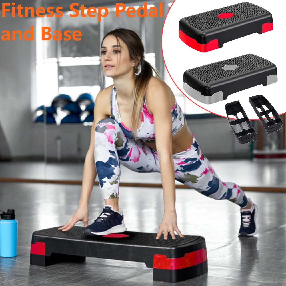 Fitnesspedale mit Basis, Mini-Bodybuilding-Stepper, verstellbar, rutschfest, stabil, 200 kg, tragende Heim-Fitness-Trainingsgeräte
