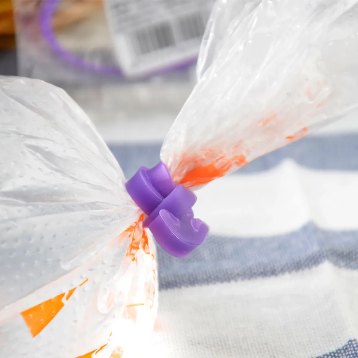 

24Pcs Purple Icing Bag Sealing Ring Ties Perfect for Baking Cake Decorating Icing Bag Ring,rubber Band