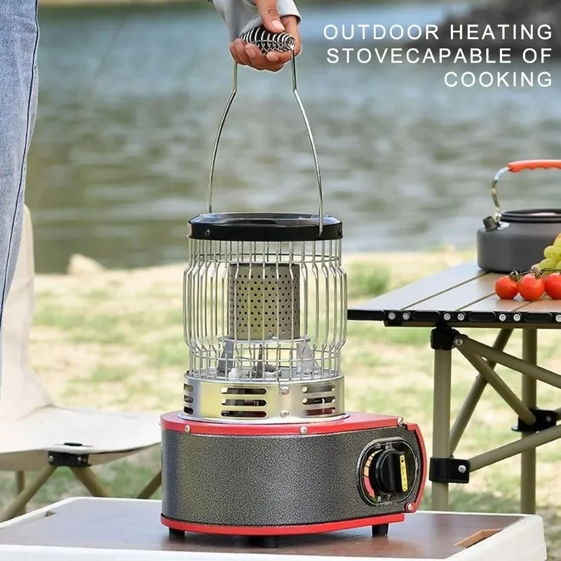 

Outdoor Heater Burner Portable Winter Camping Gas Stove Handle Adjustable Flame Heating Oven Burner Survival Cooking Tent Warm