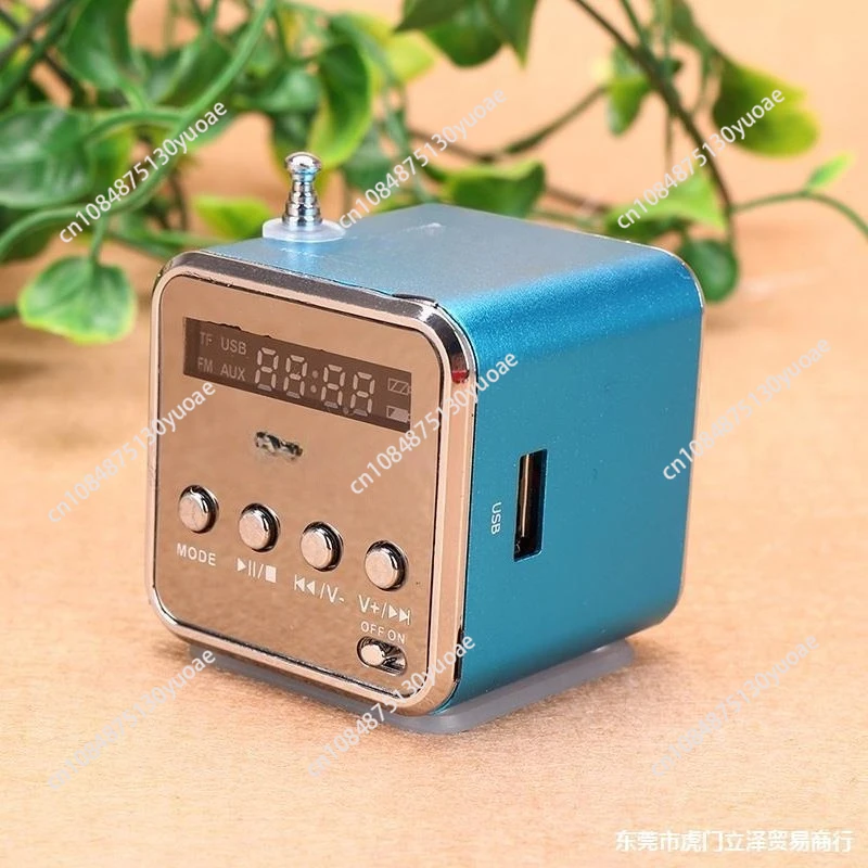 مكبر صوت بلوتوث صغير محمول مع شاشة راديو دفتر مشغل MP3 بطاقة الإدراج #1