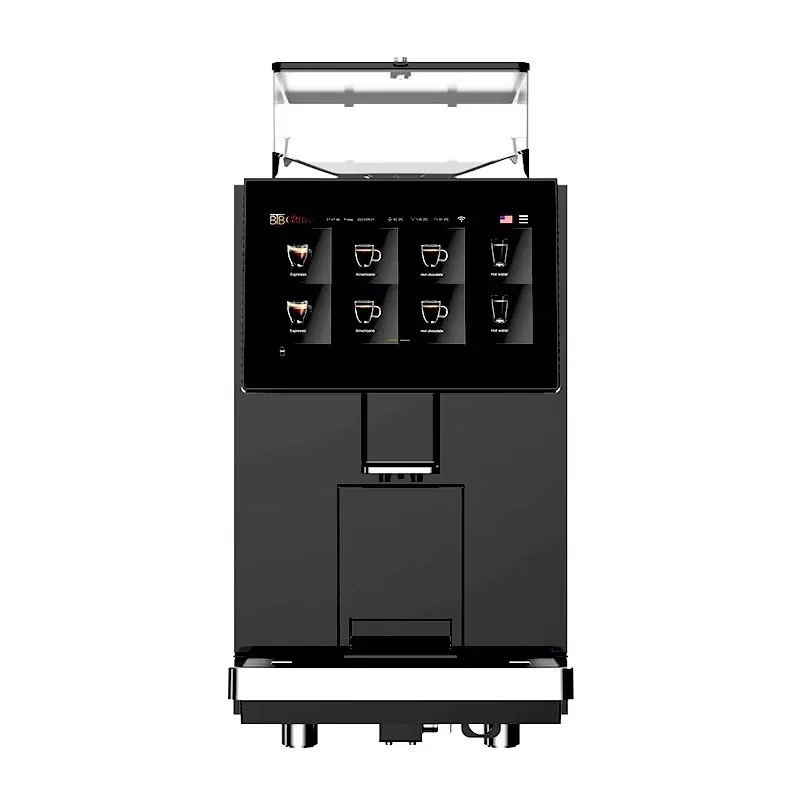 Commercial Intellint Electric Coffee Maker Machine Fully-Automatic Espresso Smart Programmable Function Stainless Steel Housing