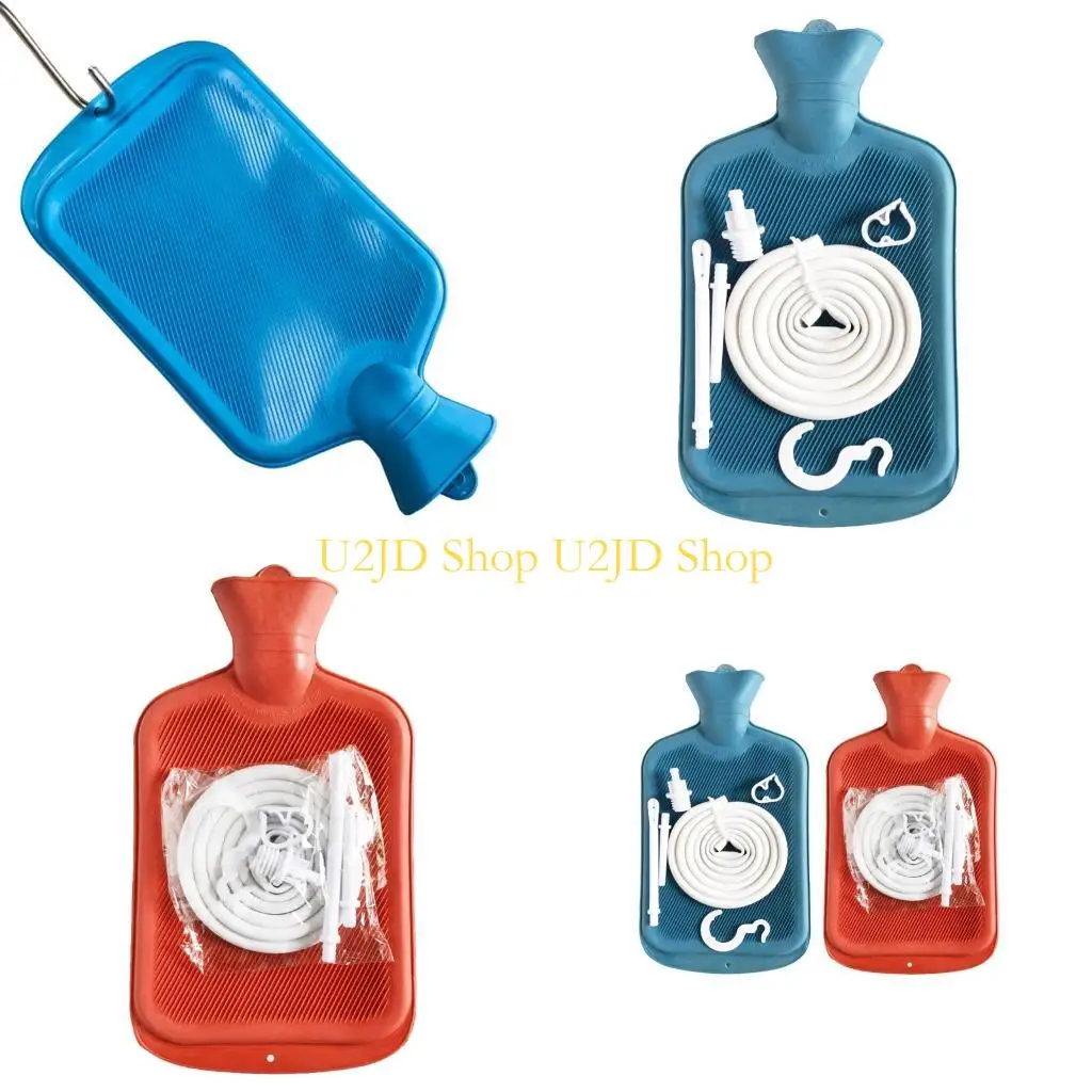 U2JD Silicone Enema Bag Clean Douche for Men Women (2 Quart) Hot Water Bottle Coffee,Shower,Douche & Home Enema