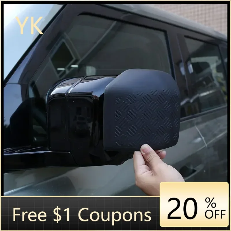 

For Land Rover Defender 90 110 130 2020-2025 ABS Bright Black Car Side Car Rearview Mirror Cover Decorative Car Accessories