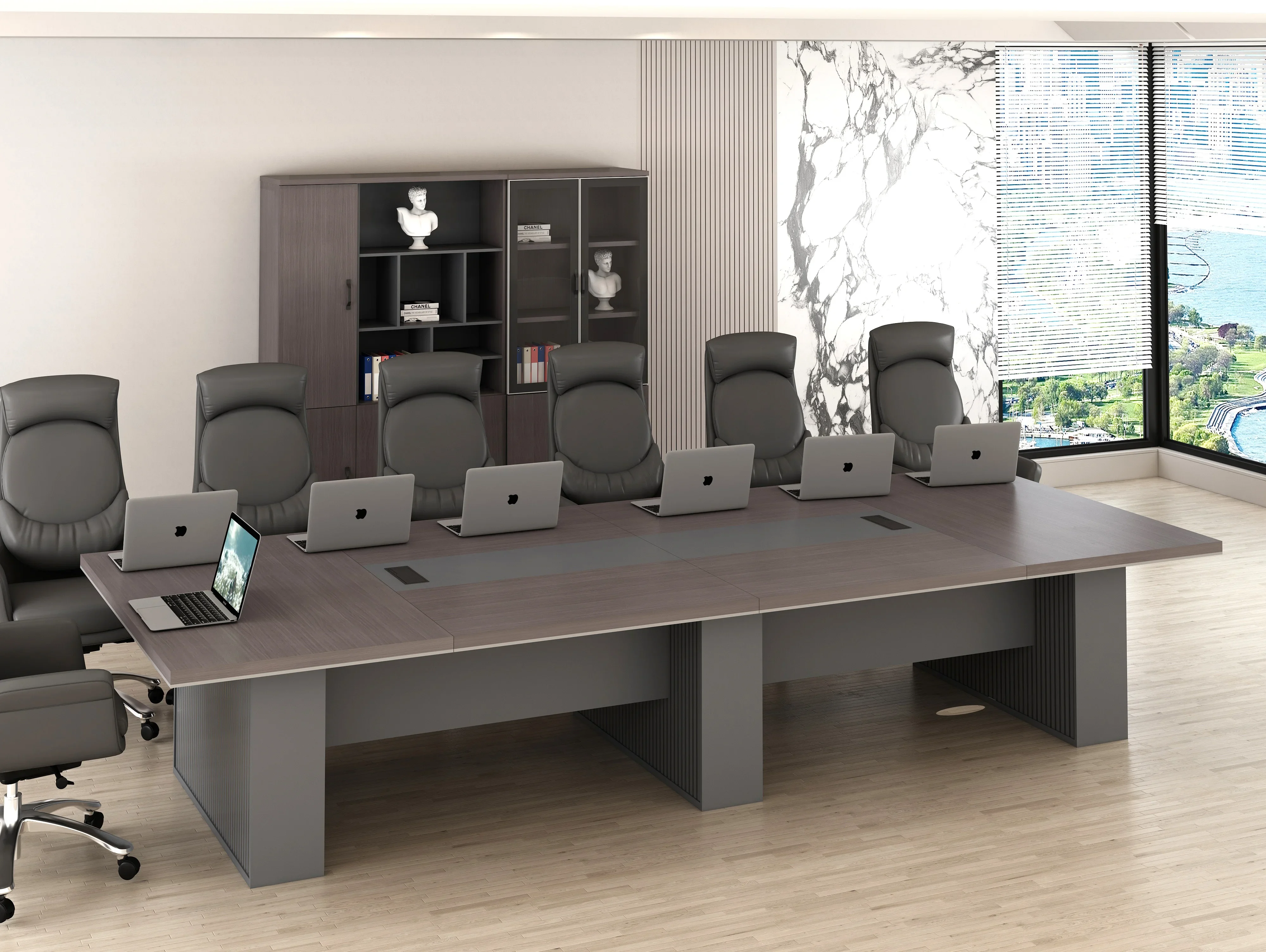 

zz Large conference room walnut multi-person luxury conference table