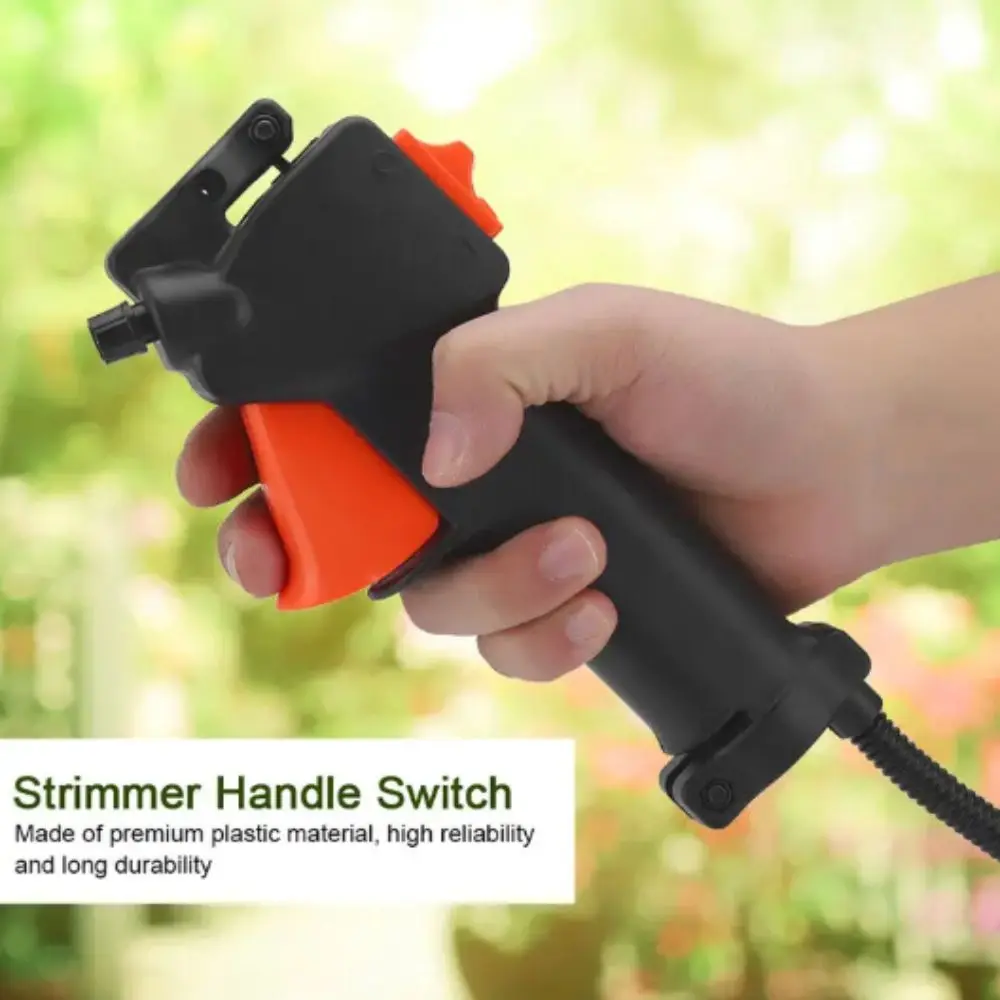 Black Handle Lawn Mower Switch Direct Throttle 26mm Tube Trigger Kill Switch On Off Switch Clamp Design Brush Cutter Switch