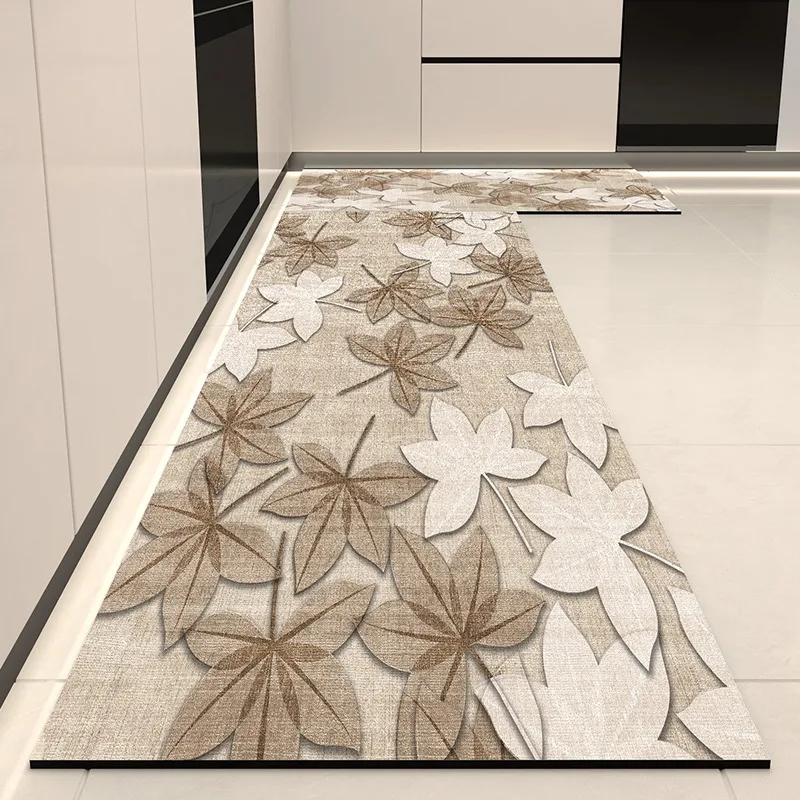 Kitchen Floor Mat Vintage Striped Home Decoration Long Strip Runner Kitchen Rug Non-slip Waterproof Oil-proof Washable Carpet 카펫