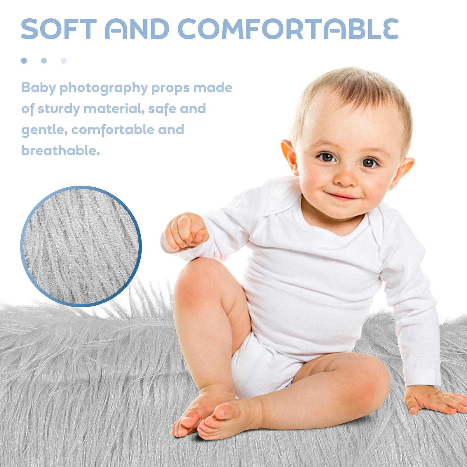 

1 set Baby Yarn Strap Newborn Headbands Blanket Wrap Infant Acrylic Outfit Photoshoot Soft Breathable Gentle for Newborn