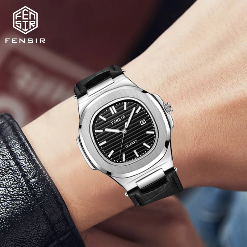 Nautilus Series High-End Business Men's Quartz Watch, European and American Style, High-End Luxury, Fashionable, Casual, Simple, Waterproof, with Calendar, Trendy Men's Watch for Young Men and Students, the Best Gift for Him