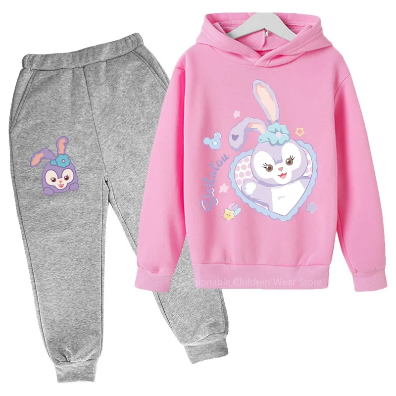 New Disney StellaLou Ballet Rabbit felpa con cappuccio + pantaloni Set per ragazzi e ragazze-carino e funzionale per abiti autunnali e primaverili