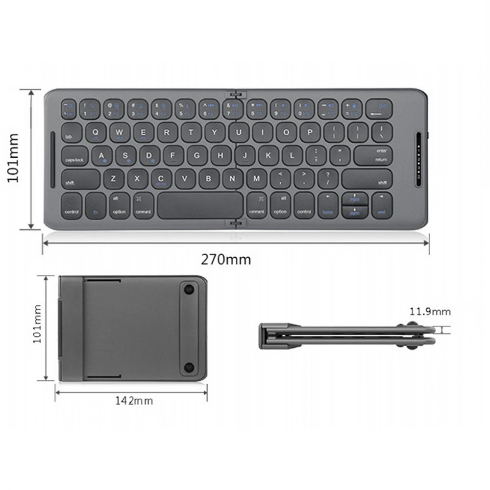 Folding Wireless BT Keyboard USB Type C for Windows Android ios for ipad computer tablet pc phone keyboard