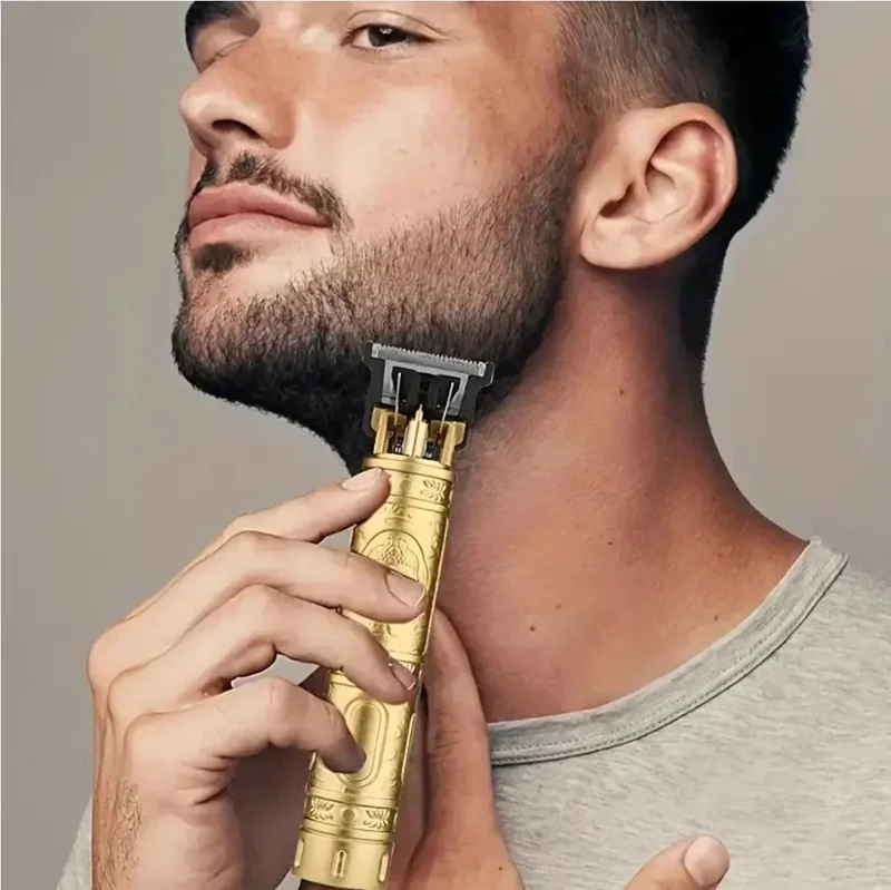 Electric Cutting Cordless Zero Gapped Trimmer Hair Clipper Professional Barber Shop Men's Haircut Machine for Beard Barbershop