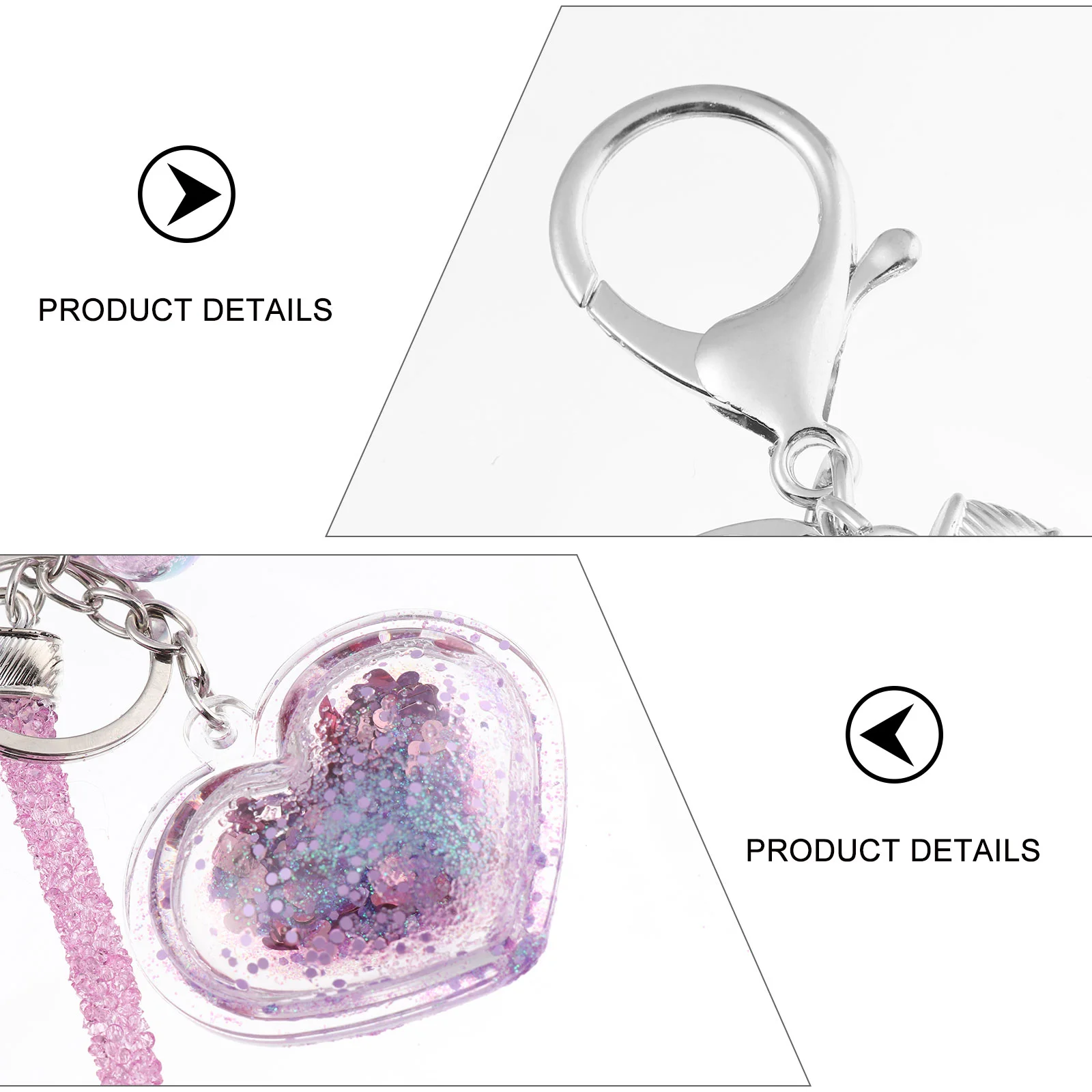 Key Chain Love Keychain Decor Creative Holder Green Eco-friendly Acrylic Handbag Decoration