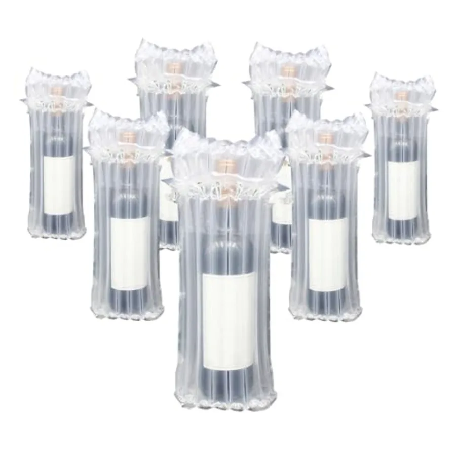 Packs Wine Bottle Travel Protector and Inflatable Bags Airplane, Air Column Bubble Cushion Wrap Pouches for Shipping Packing Tr