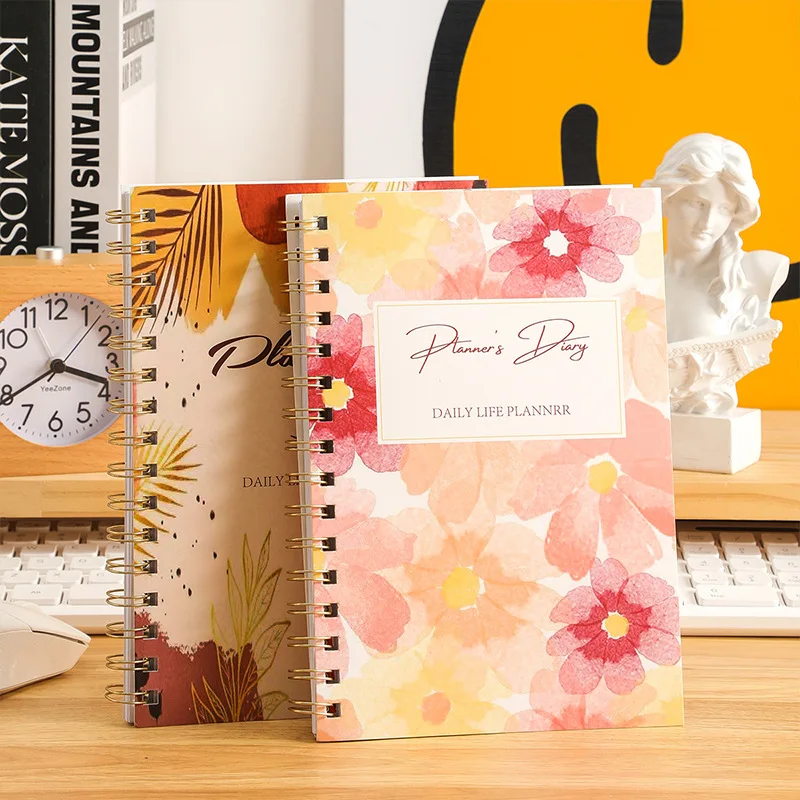 50pcs/A5 English Daily and Weekly Financial Ledger Large Spiral Planner Household Income and Expense Cash Budget Book