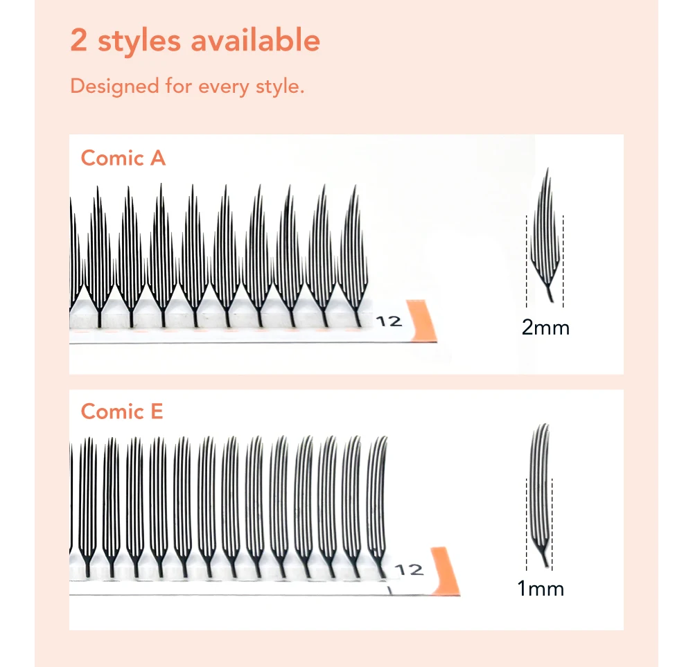 DIYDAY Narrow Comic False Mink Eyelash Extension