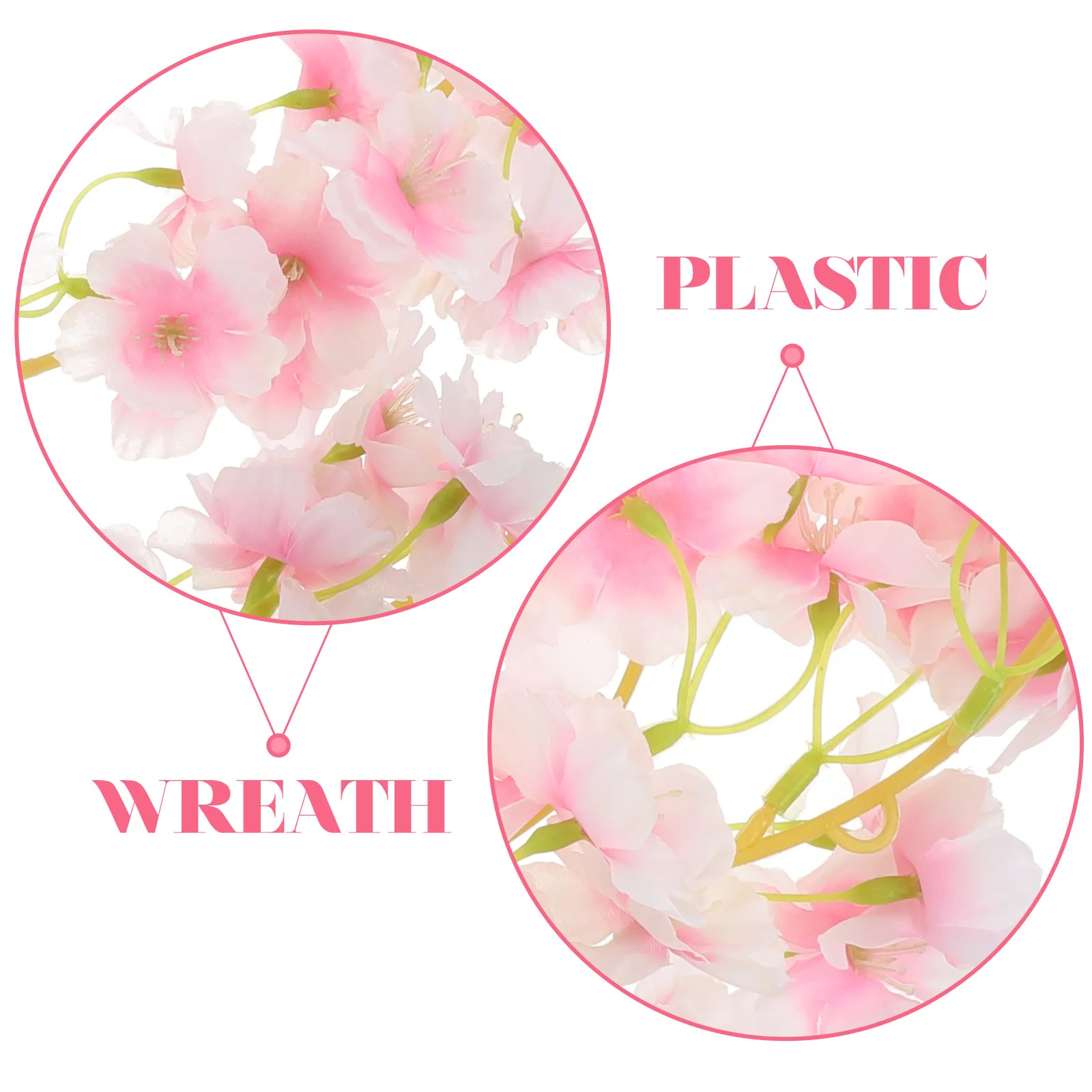 

2Pcs Artificial Cherry Blossom Flower Vine Pink Hanging Garland Wedding Floral Wall Decor Party Decoration Door Hanging Garland
