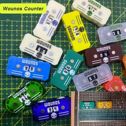 Tabletop Game Wounos Counter Board Game Wound Tracker 00-99 Life Tracker Military Scene Random Color