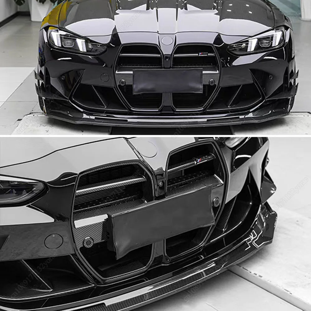 Protector de Parachoques Delantero para BMW M3 G80 M4 G82 2021-2024 Competition, ABS Negro Brillante, Kit de Carrocería Tuning