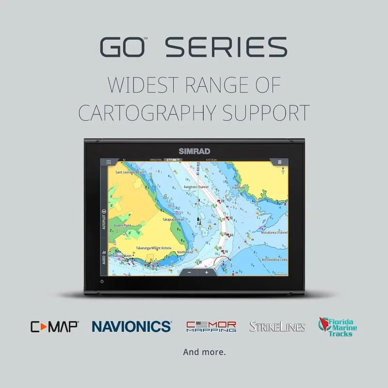 GO Chartplotter and Fish Finder, with Transducer and Radar Options, Preloaded C-MAP Discover Chart Card