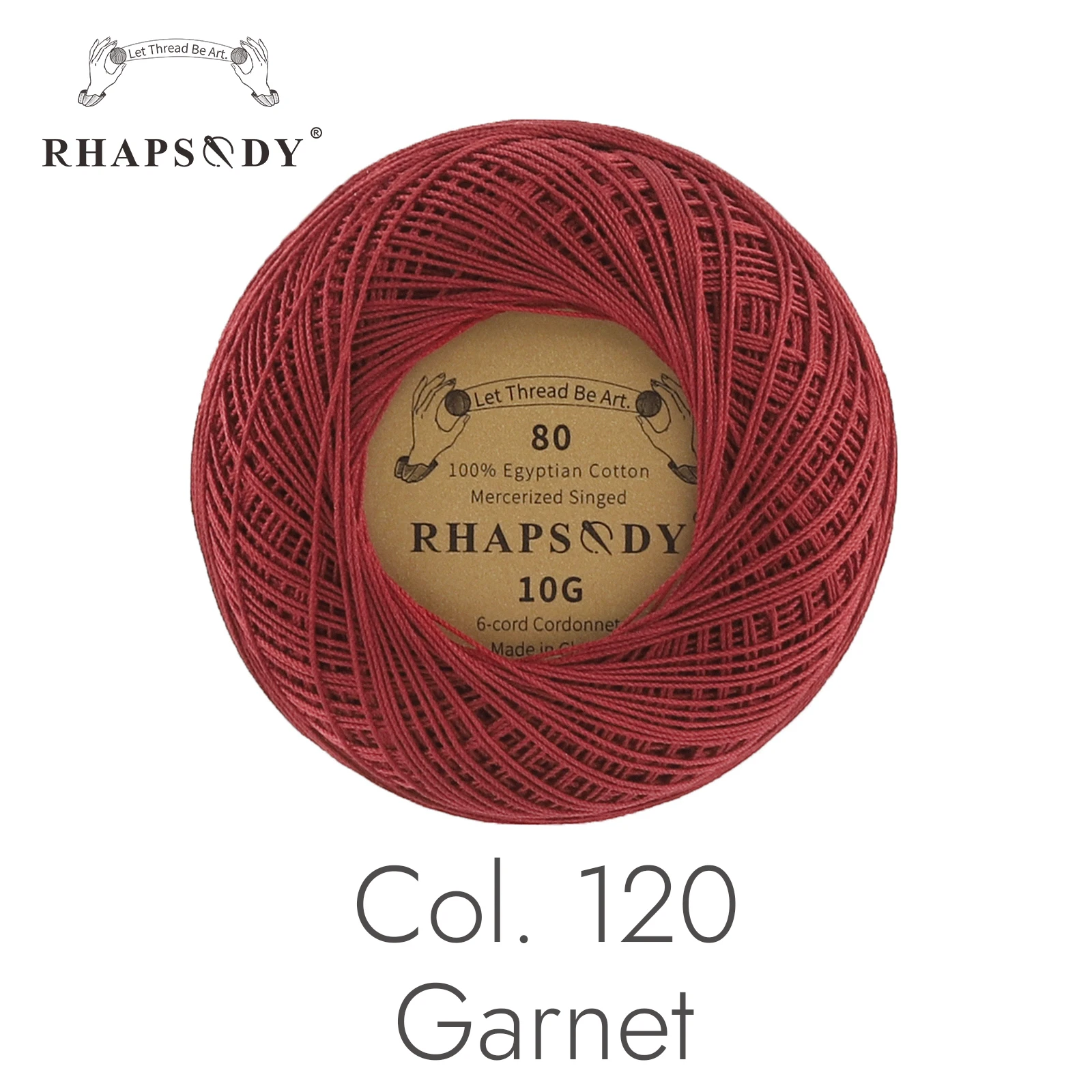 Rhapsody Größe 80 100% Ägyptische Baumwolle Doppelt Gesengter Mercerisierter Faden 10G 184 Yard Für Alle Nadelarbeiten Häkeln Zierknoten Stricken – Detail 12