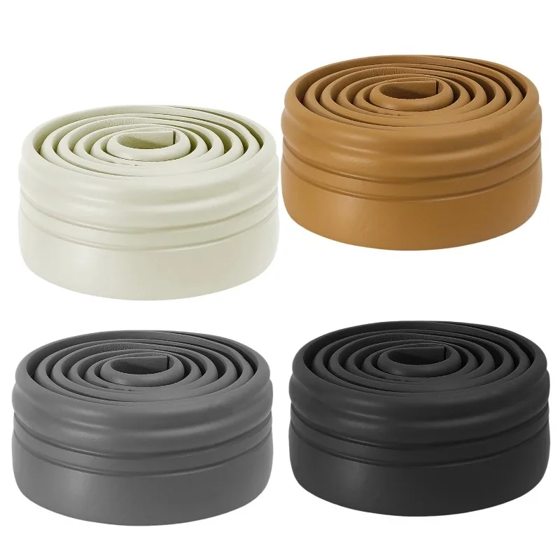 10/2M Self Adhesive Skirting Line Thickened Anti-collision Decoration Kids Corner Line Flexible Floor Skirting Foam Wall Sticker