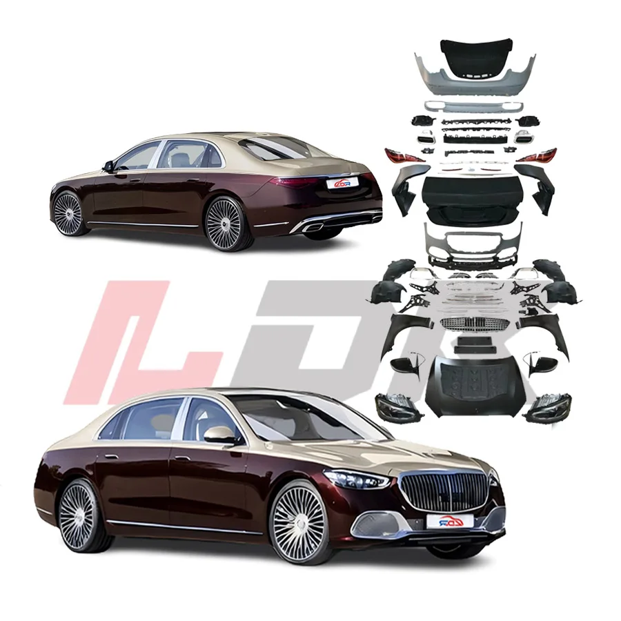 Forbenz S-class 2005-2013 W221 Change to W223 MBH Style Bodykit Hood Bumper LED Headlight Taillight Tailgate Fender