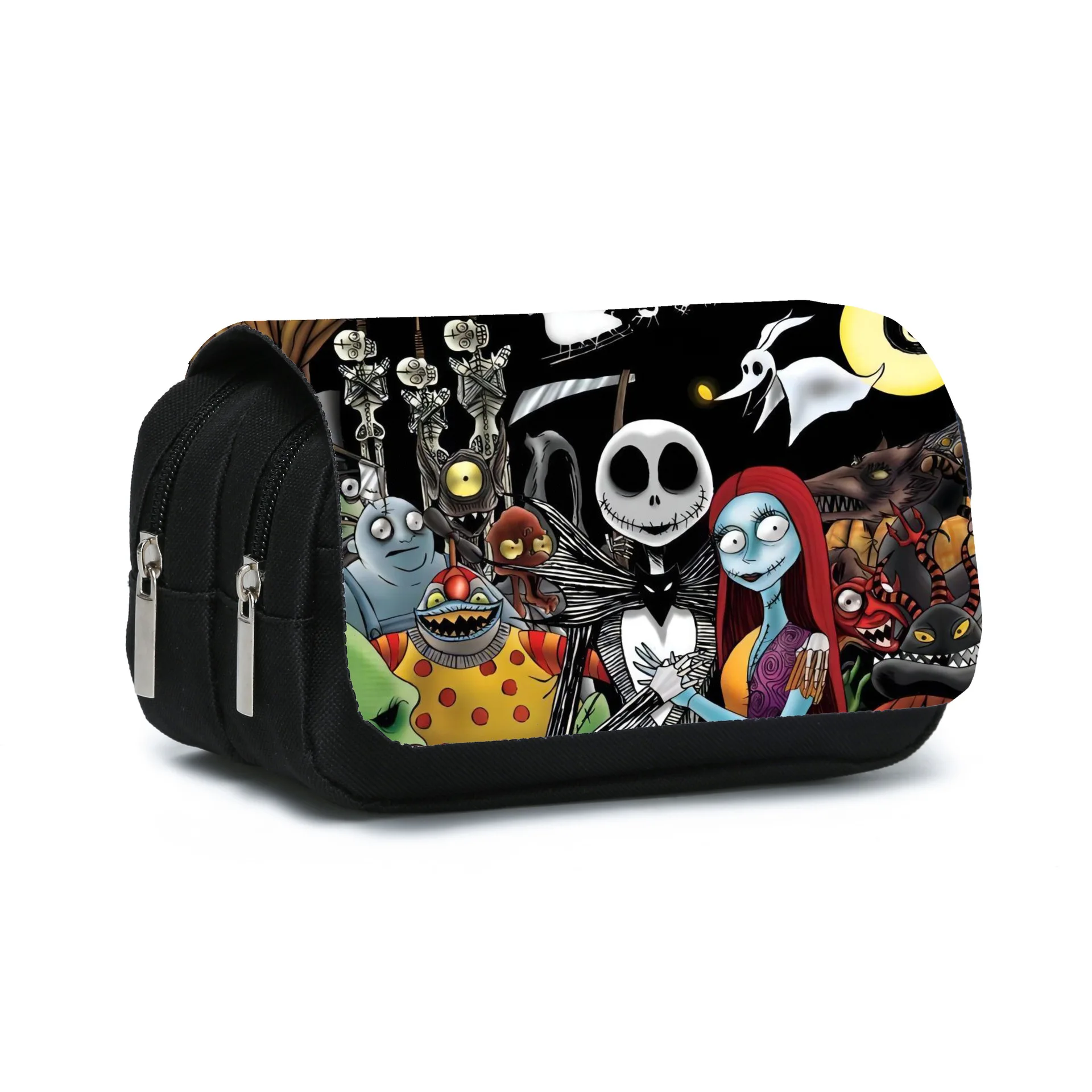 The Nightmare Before Christmas Fully Printed Flap Pen Bag Stationery Box Pencil Case Children\'s Gifts Cartoon School Bag Mochila