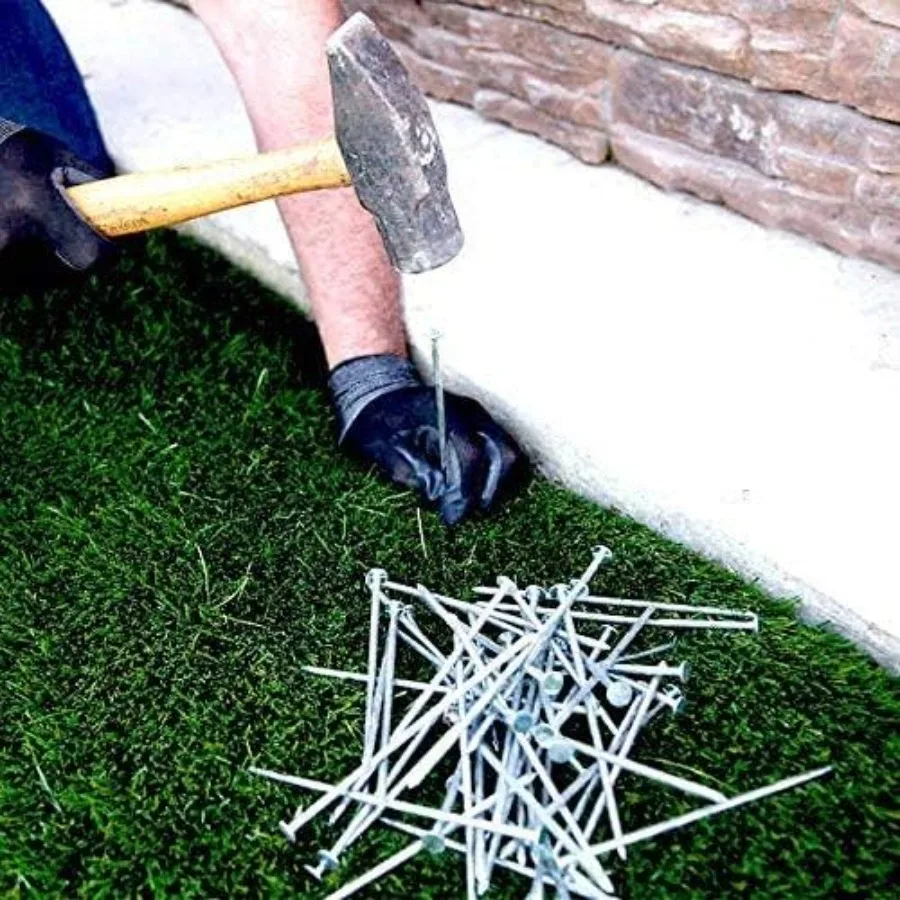 

USA Made 1500 Nails Approximately Synthetic Grass Landscape 5.5 Stakes 50 lbs Boxed Spikes for Securing Artificial Turf Product