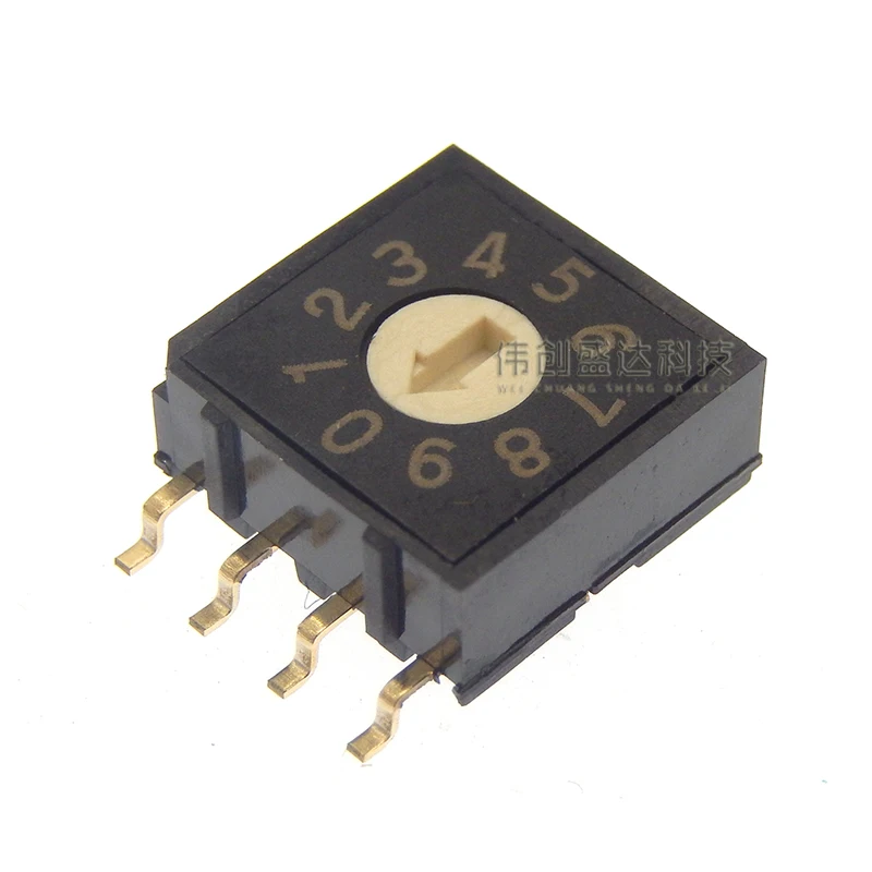 1PCS/LOTS Taiwan DIP RM4A-10R-V-B 0-9/10 Position Rotary DIP Coder Switch 4:1 Pins