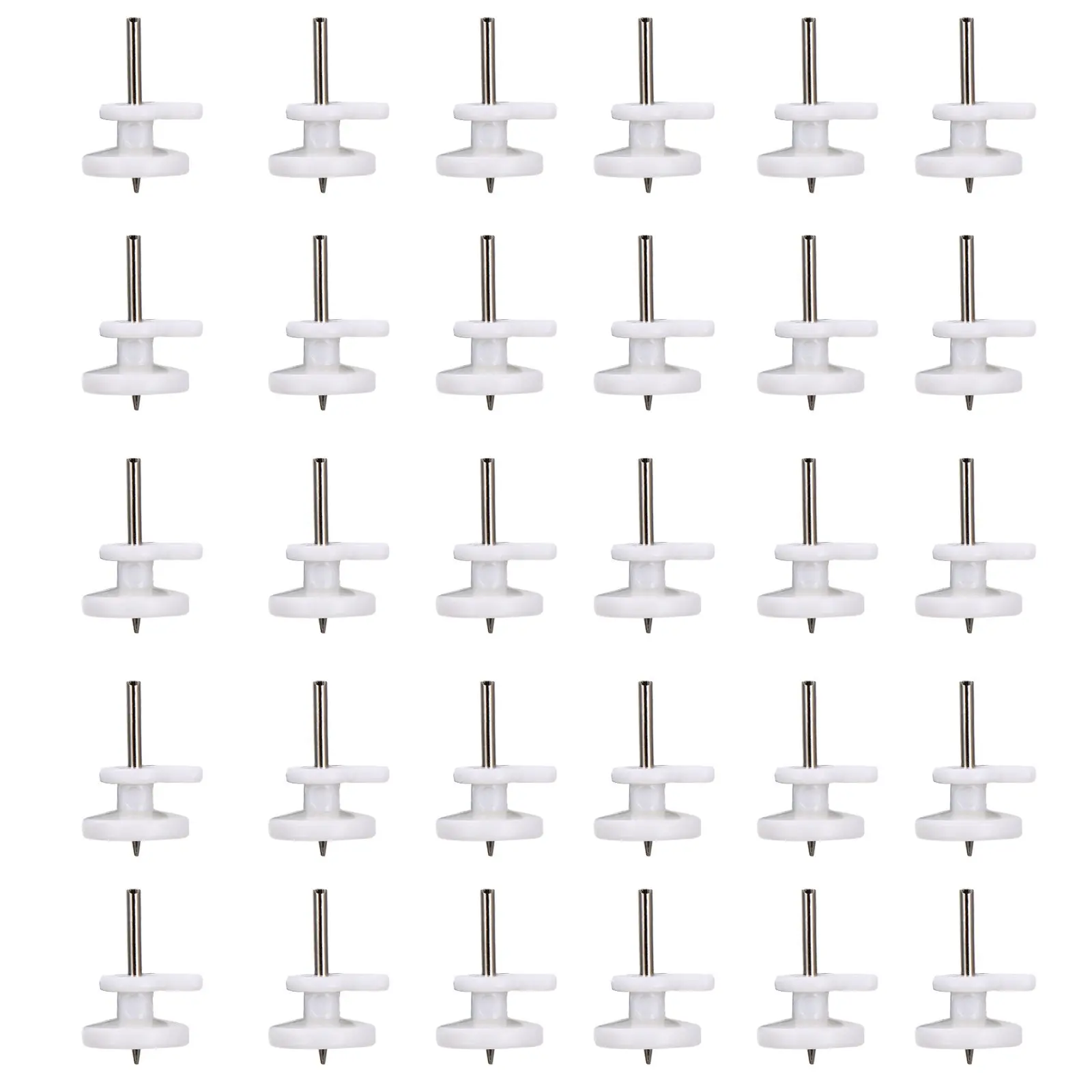 100Pcs Mini Non-Mark Hooks No Trace Wall Mount Hooks Plastic Photo Frame Pin Studs Hidden Hanging Nails for Pictures Calendars