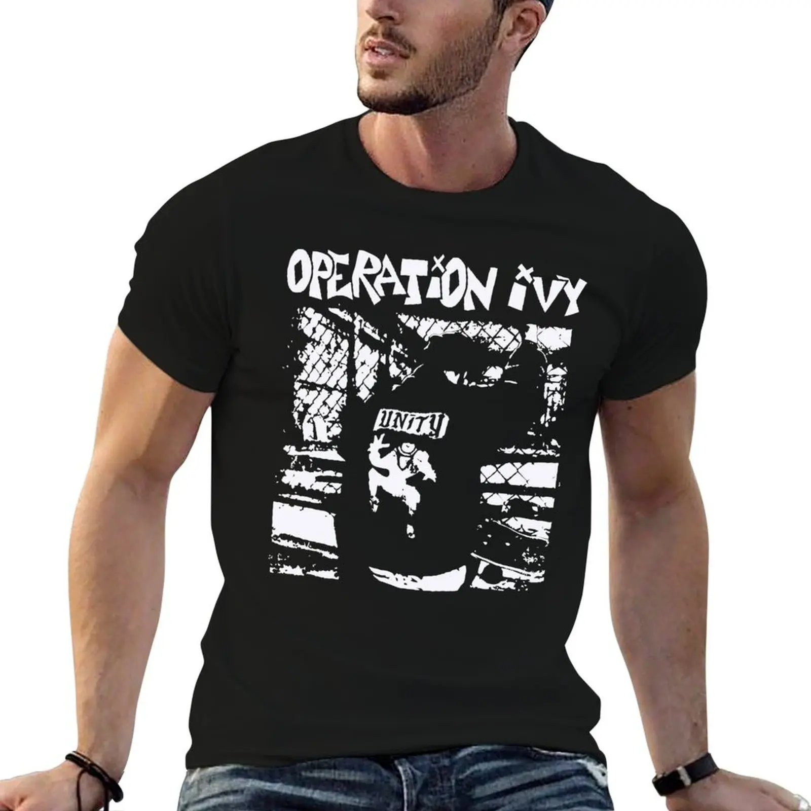 T-shirt Operation Ivy Unity Ska Punk pour homme, t-shirts graphiques pour homme, t-shirts pour homme, pack de t-shirts blancs