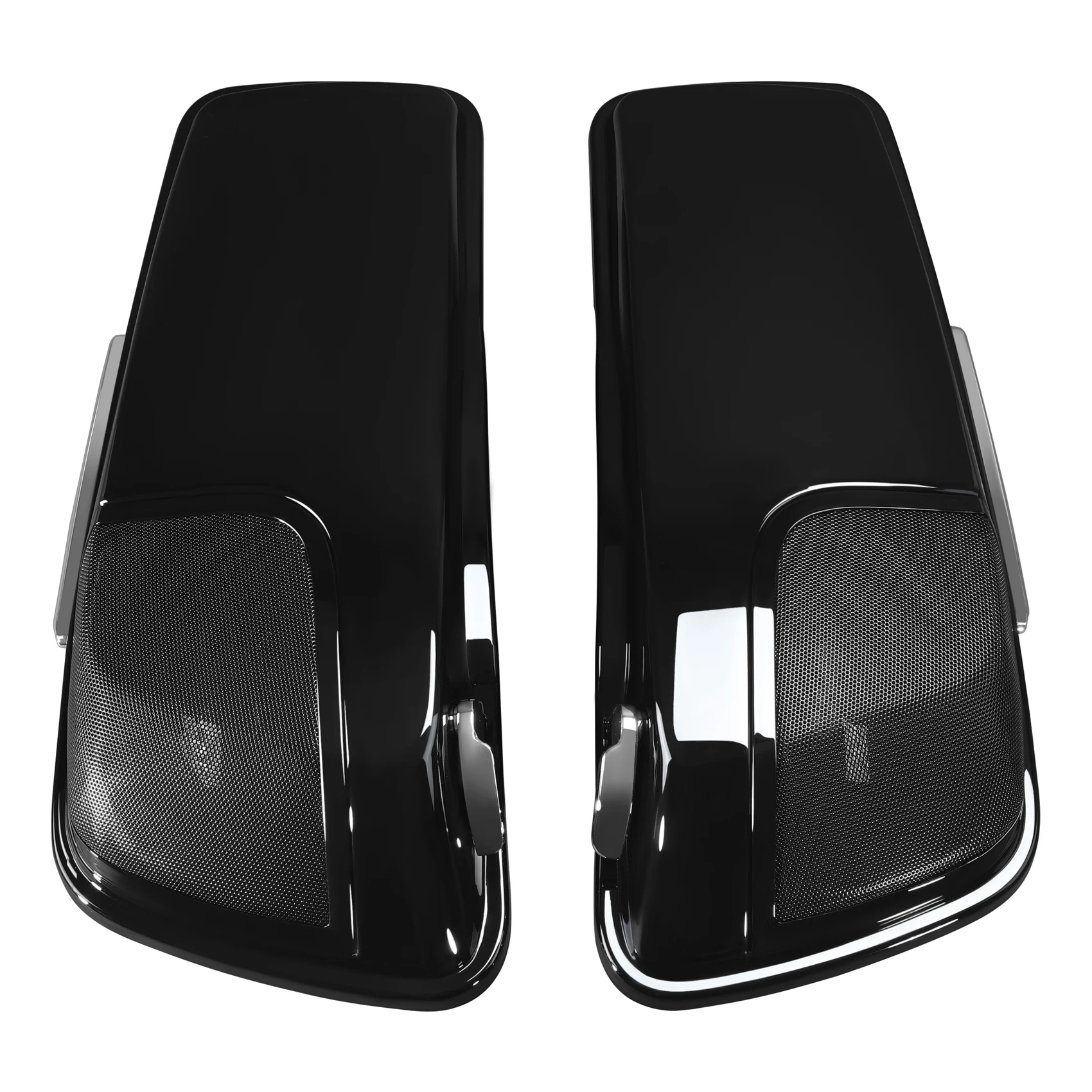 Sacos de sela duros com tampa de alto-falante de 5x7 ", adequados para harley touring road king 2014-2024, bolsas laterais para bagagem de motocicleta