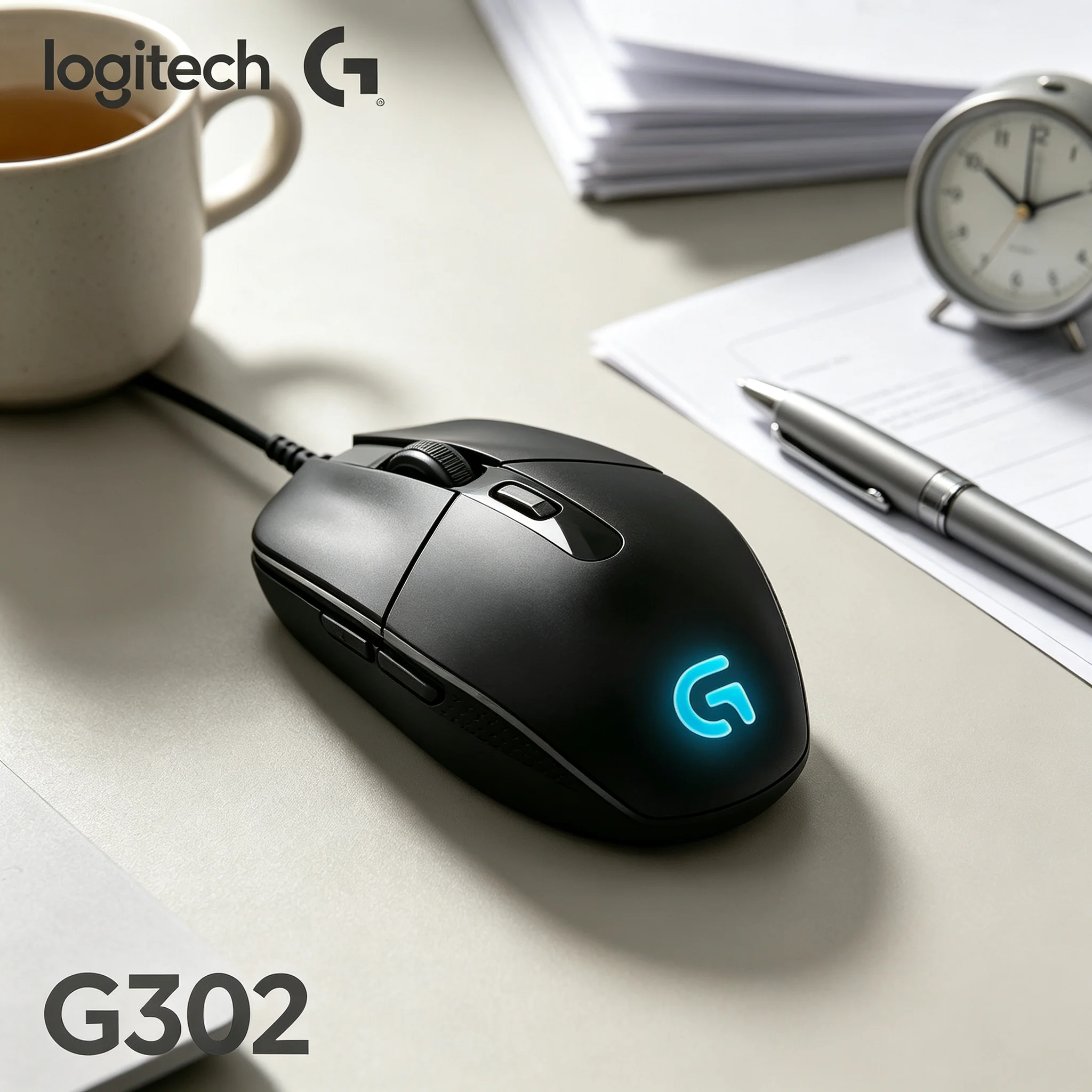 Logitech G302 Daedalus Prime Gaming Mouse Wired Fast Response Click RGB Mice for CS2 Valorant PUBG LOL PC Game Player