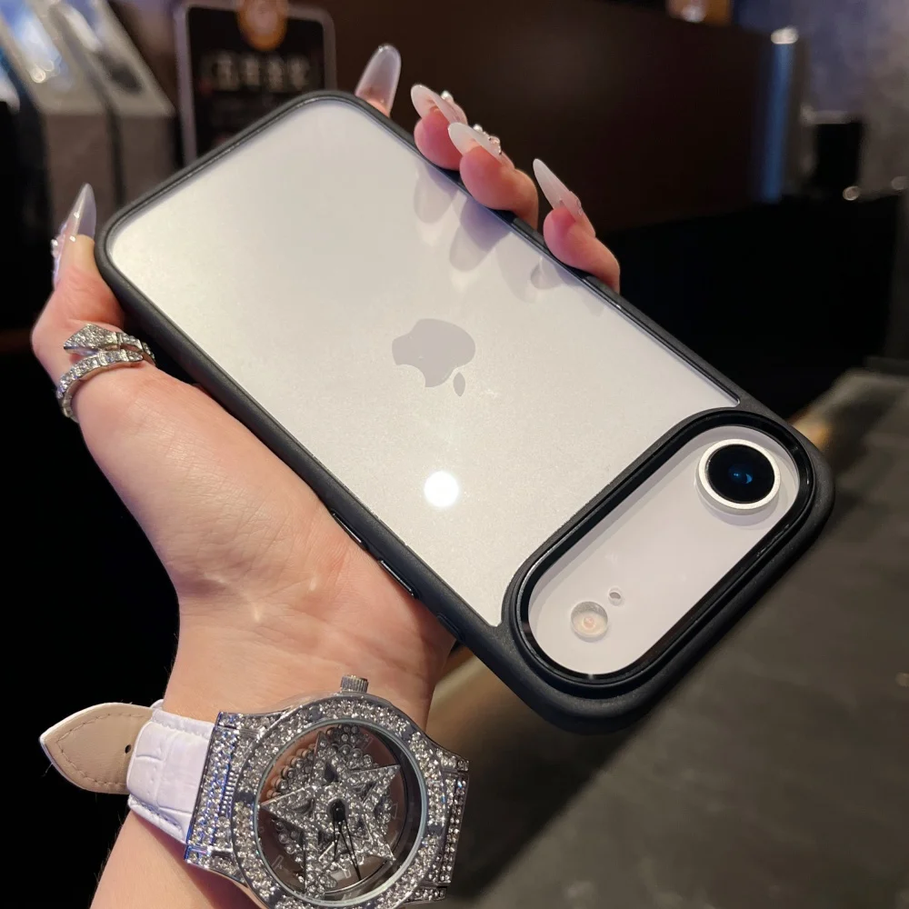 Stoßfeste Transparente Acryl-Handyhülle für iPhone 18 17 Air 16 Pro Max Plus Kristallklare Hybrid-Schutzhülle mit Hartschale – Detail 7