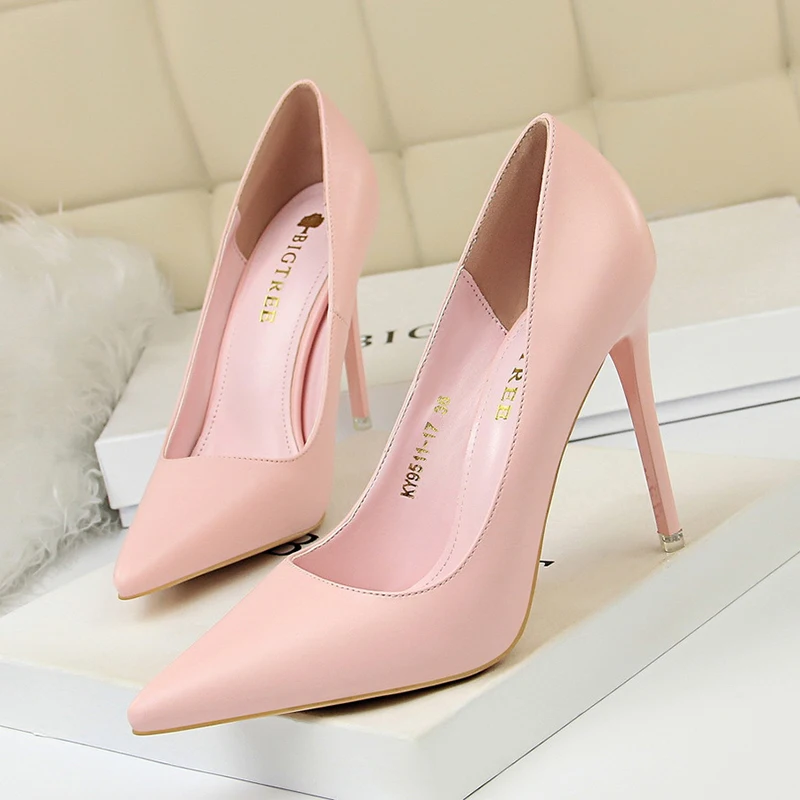 Shoe Women Pumps Fashion High Heels Shoe Black Pink White Shoes Women Wedding Shoes Ladies Stiletto Women Heels 2023