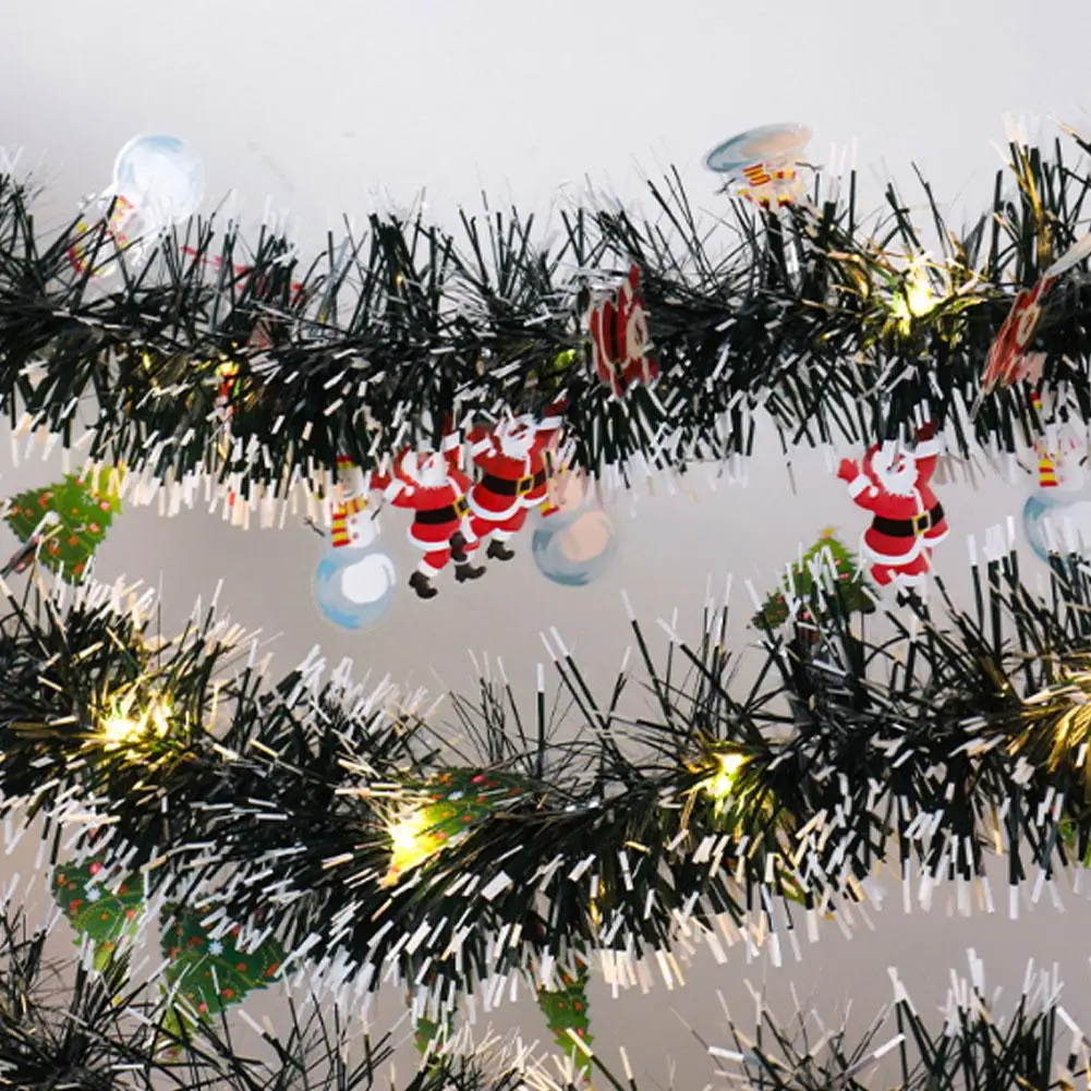 

5 м разноцветная светодиодная рождественская гирлянда с 50 сверкающими новыми огнями, декор для елки, подвесные ленты, украшения, сказочный рождественский венок V3W6
