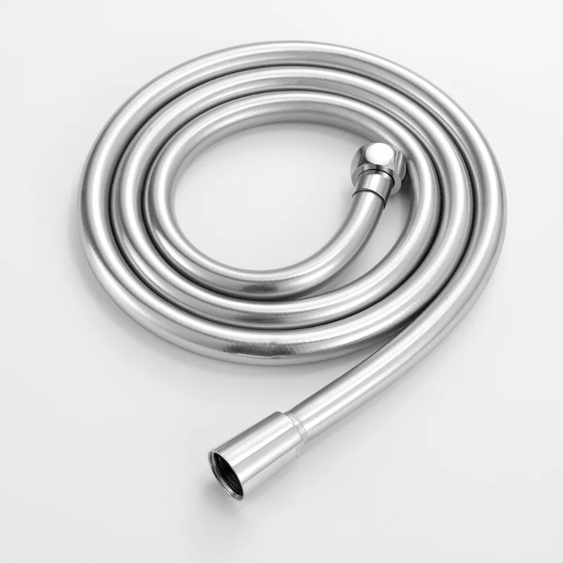 PVC High Pressure Silver Smooth Shower Hose for Bath Handheld Head Flexible Plumbing Hoses