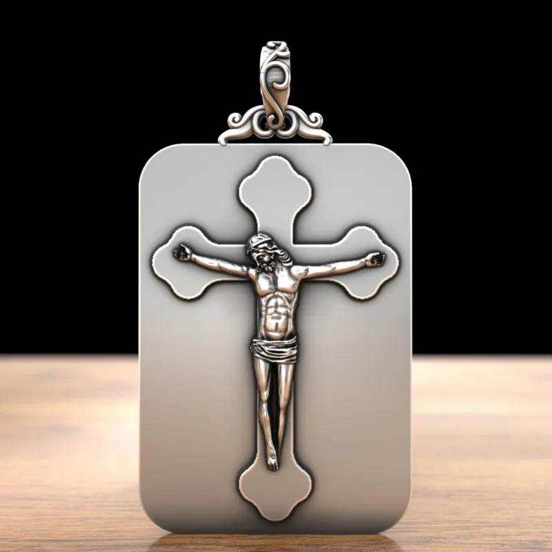 BOCAI S999 Sterling Silver Pendants for Men Women Christmas Gift  Jesus Crucifixion Protection Talisman Amulet Wholesale