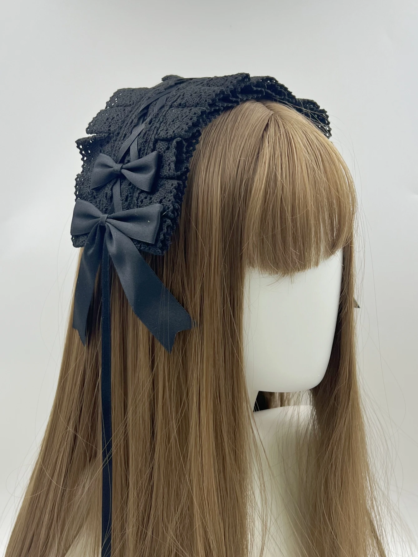 1Pcs Women Cute Lace Gothic Lolita Headband Headdress Anime Maid Cosplay KC Hair Accessories Headwear Headpiece Hair Clips