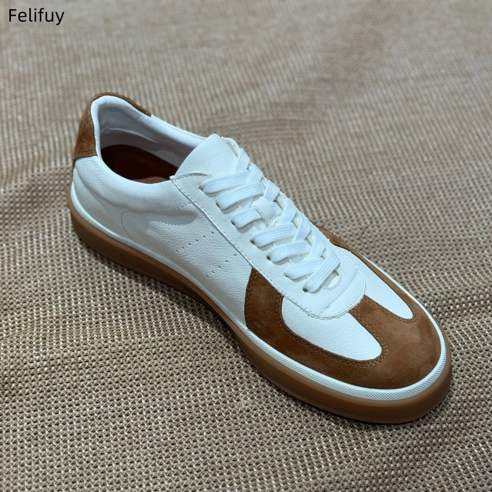 Leisure Walk Tenis Masculino Trainers Genuine Leather Men's Casual Shoes Lace Up Simple Vulcanize Shoes Outdoor Male Sneakers