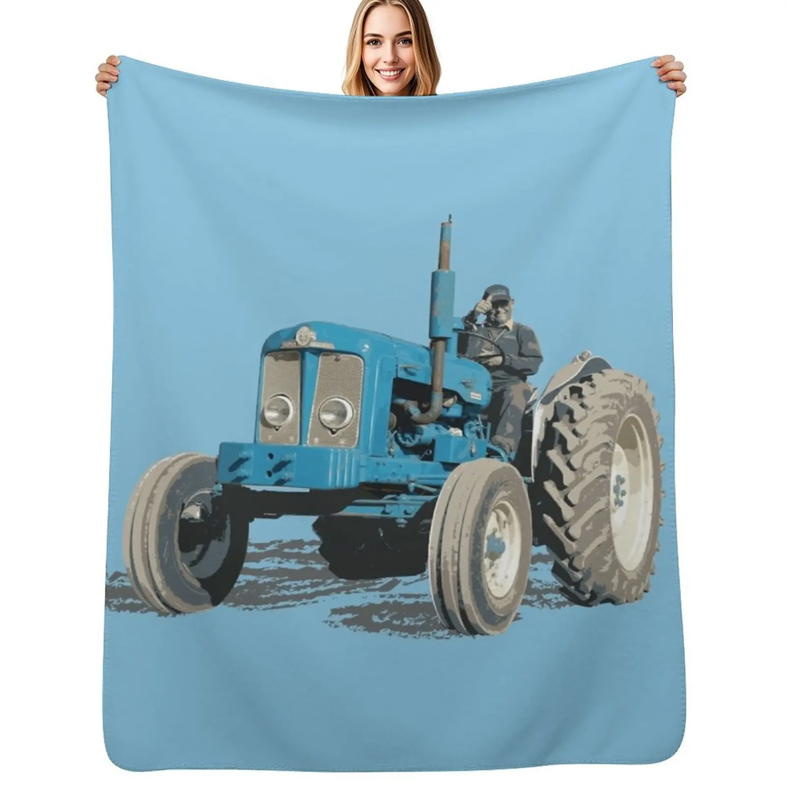 Super Major, last of the Fordson tractors Throw Blanket manga Flannel Fabric halloween Kid'S Bed linens Blankets