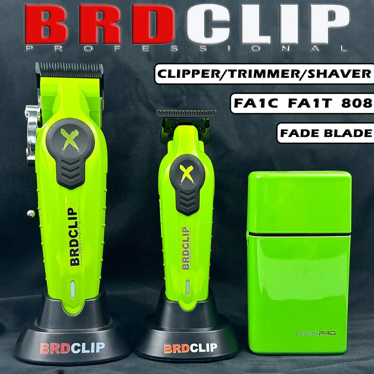 Professional BRDCLIP FA1C FA1T 808 Set 7500RPM Barber Hair Clipper Electric Shaver Trimmer Hair Finish Machine DLC Blade Base