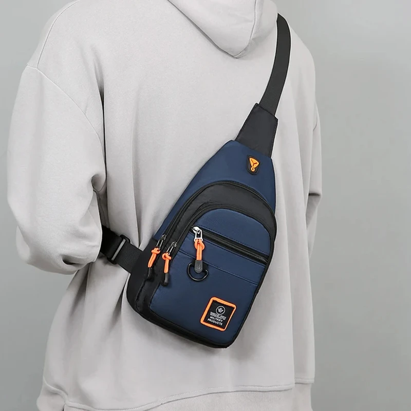 Wasserdichte Sport-Umhängetasche für Herren, Outdoor-Wander- und Fahrrad-Schulter-Brusttasche, lässiger Reise-Sling-Rucksack. – Detail 12