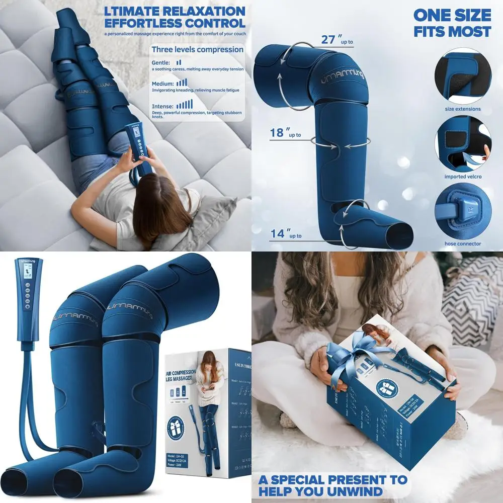 

Leg Massager with Heat - Perfect for Holiday Gifts, Relieves Pain and Swelling, Ideal for Men and Women