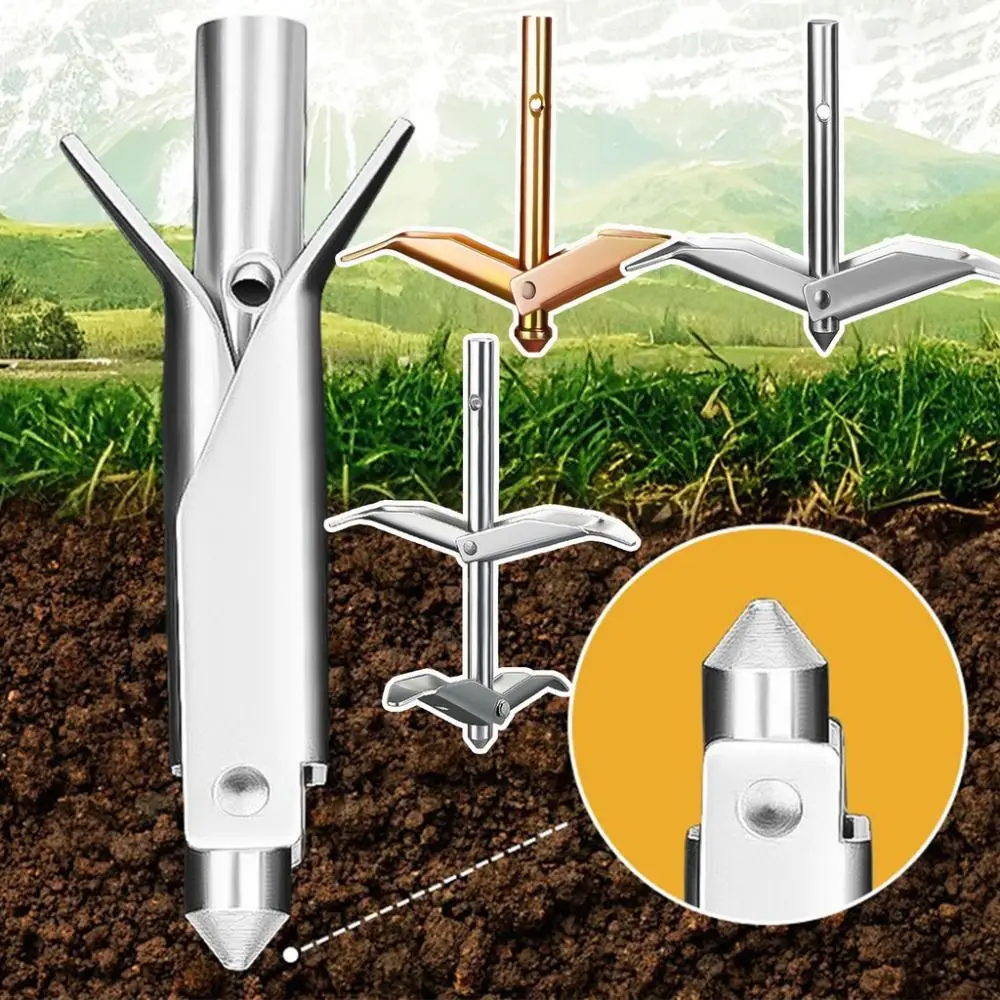 Double-layer Ground Anchor Hard Steel Sturdy Hook Tent Anchor Gardening Greenhouse Fixers Orchard Tree Wire Rope Fixator