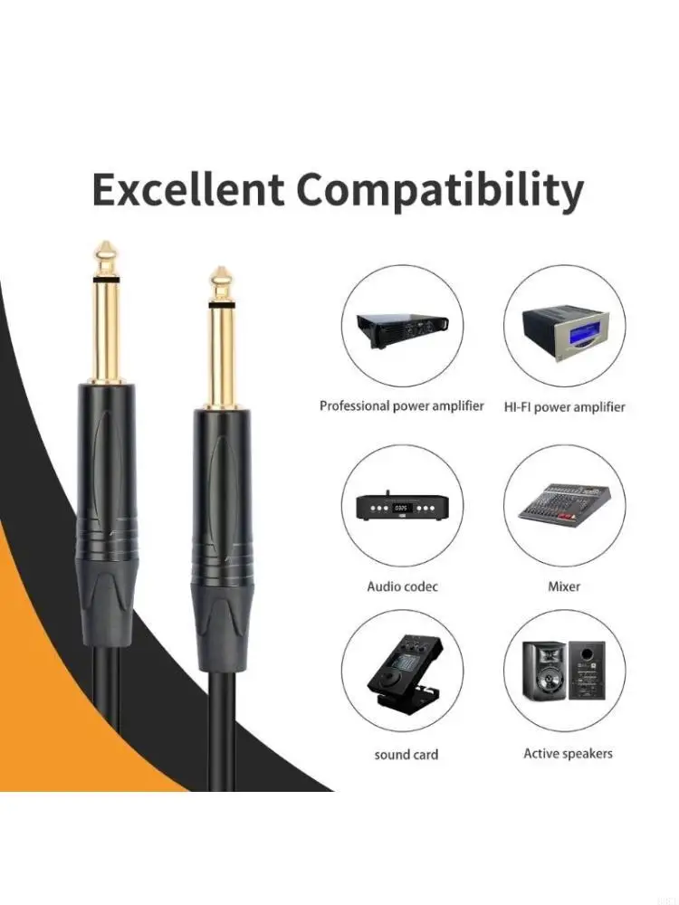 

Reliable 6.35mm Sound Cable for Connecting Electric Guitars to Sound Interfaces 83CE