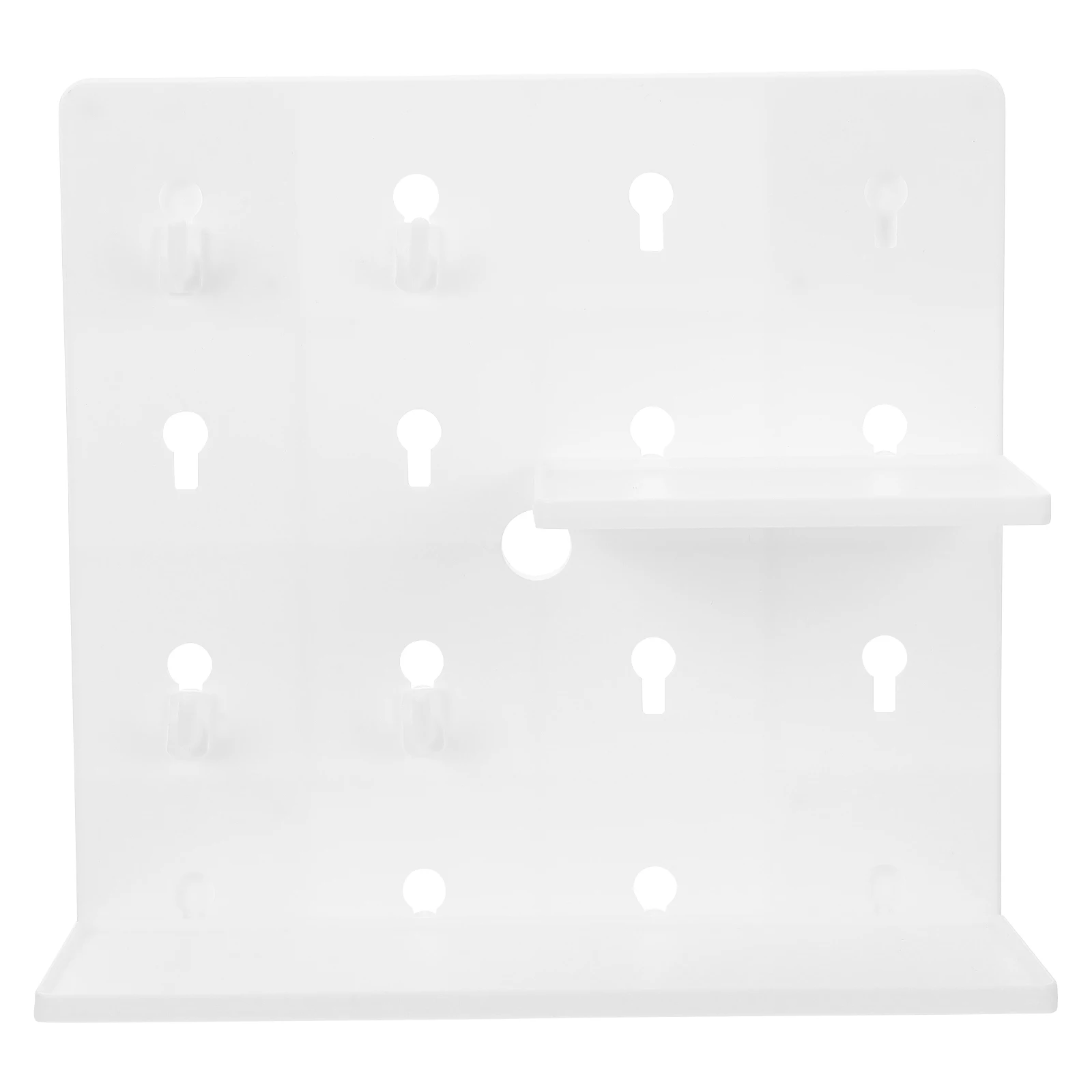

1 Set Diy Wall Mount Pegboard Combinations Kit Storage Rack Shelf Organizer For Kitchen Office Lightweight Abs Punch