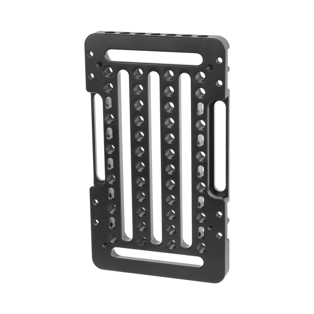 CAMVATE Placa de queso multiusos para placa de batería con montaje en V/patrones VESA de 75 y 100 mm Monitor Cámara Soporte PlatformBaseplat