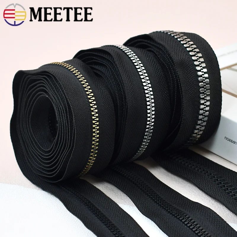 

2/5/10M 3# 5# 8# 10# 15# Black Resin Zipper Continuous Zippers By Meters Coat Jacket Zip Closure Zips Repair Sewing Accessories